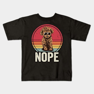 Nope Funny Cavapoo With Sunglasses Kids T-Shirt